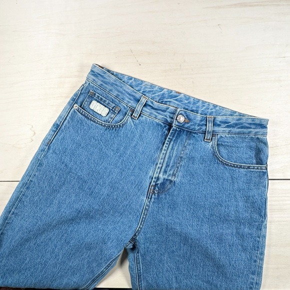 GCDS Jeans Wide Cut Made in Italy Size Large 34 Waist 100% Cotton - Picture 4 of 9